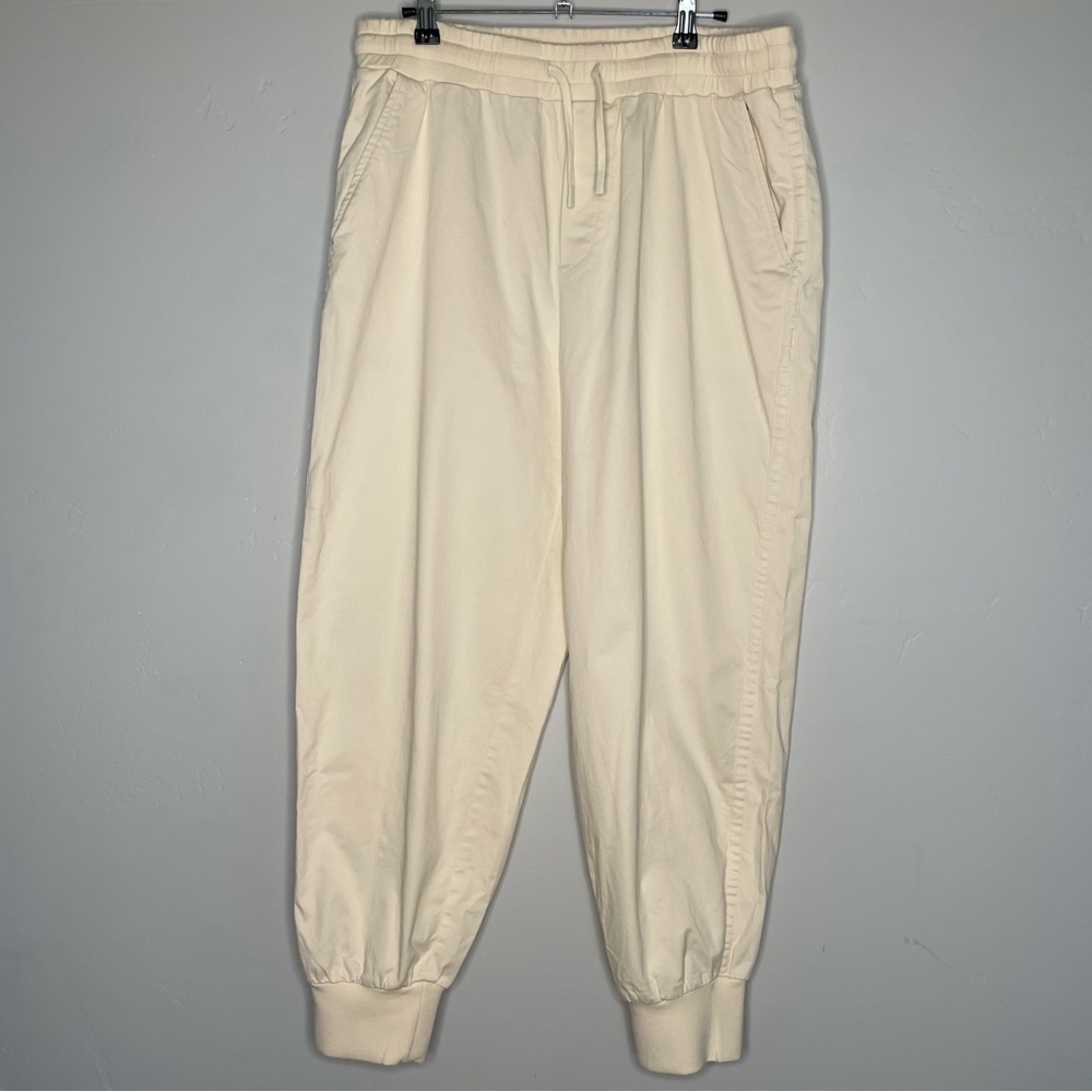 Varley Celita 27.5” Jogger Pants XL Soft Cotton Twill Ivory White Relaxed Fit - Picture 3 of 12